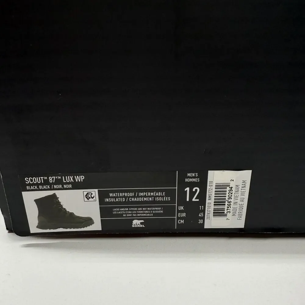 NIB • SOREL Men's Scout 87 Lux Waterproof Hiking Boot Size: 12
